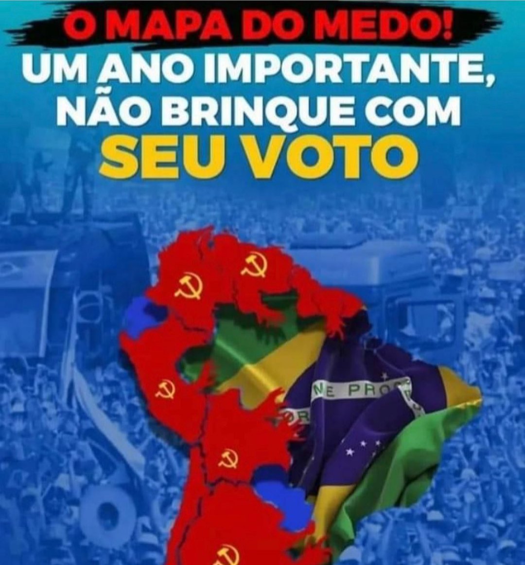Cabe a nós lutar para impedir que o nosso Brasil verde e amarelo seja tragado pela nojenta onda vermelha. Vamos à luta. É voto a voto.