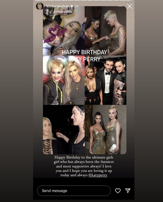 Kim Kardashian wishes Katy Perry a happy birthday 