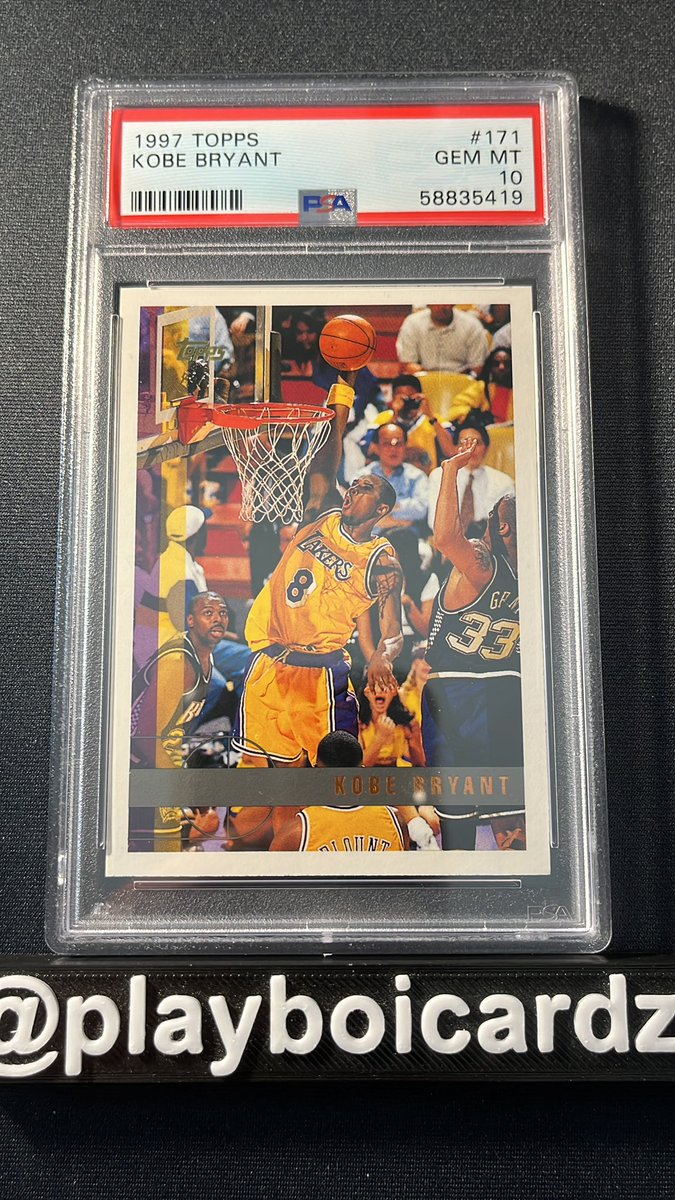 playboicardz's tweet photo. Let’s try a fun razz. $10 per spot/ 10 spots 

Winner gets this Kobe PSA 10 - drop spots below! 

1
2
3
4
5
6
7
8
9
10 https://t.co/d5ZniYmokH