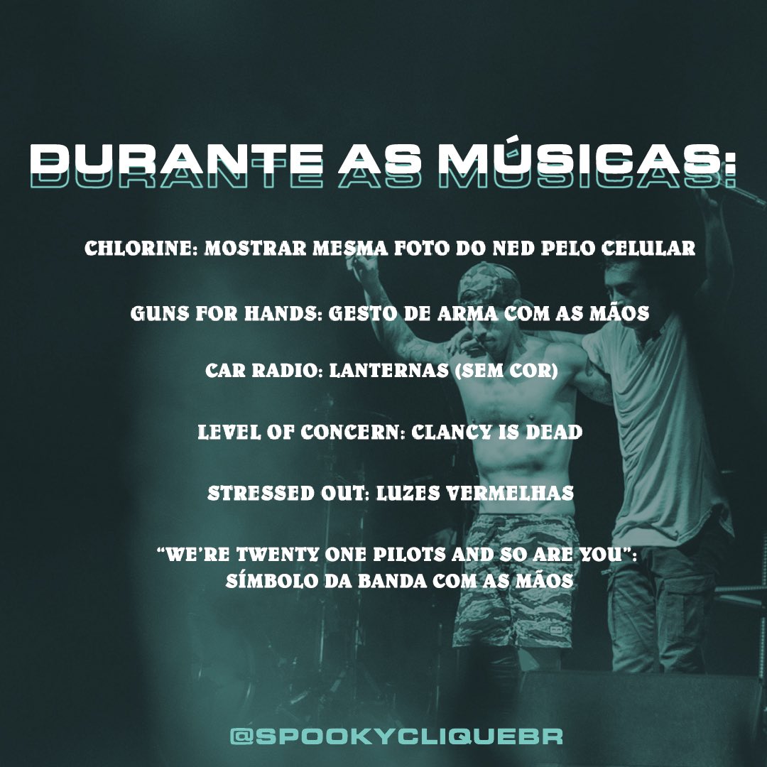 spookycliquebr's tweet image. VEIO AÍ! Em parceria com alguns fãs e portais, o @spookycliquebr preparou algumas surpresas para o show do @twentyonepilots no GPWeek. Confiram! 💙