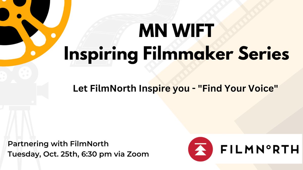 mnwift's tweet image. Please join us tonight and be inspired by FilmNorth!  Find classes and resources to make a movie!  FREE and VIRTUAL - to register: eventbrite.com/e/442003192447