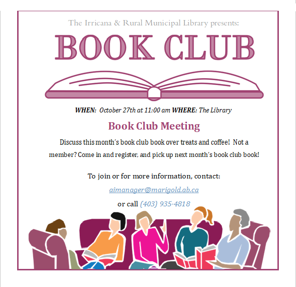 IrricanaLibrary's tweet photo. Book Club meeting tomorrow at the Library at 11:00 am! We will be discussing "The Seven Husbands of Evelyn Hugo" by Taylor Jenkins Reid. Not a member? Come join and pick up next months book! 📚☕ https://t.co/Hg9p9lZULt
