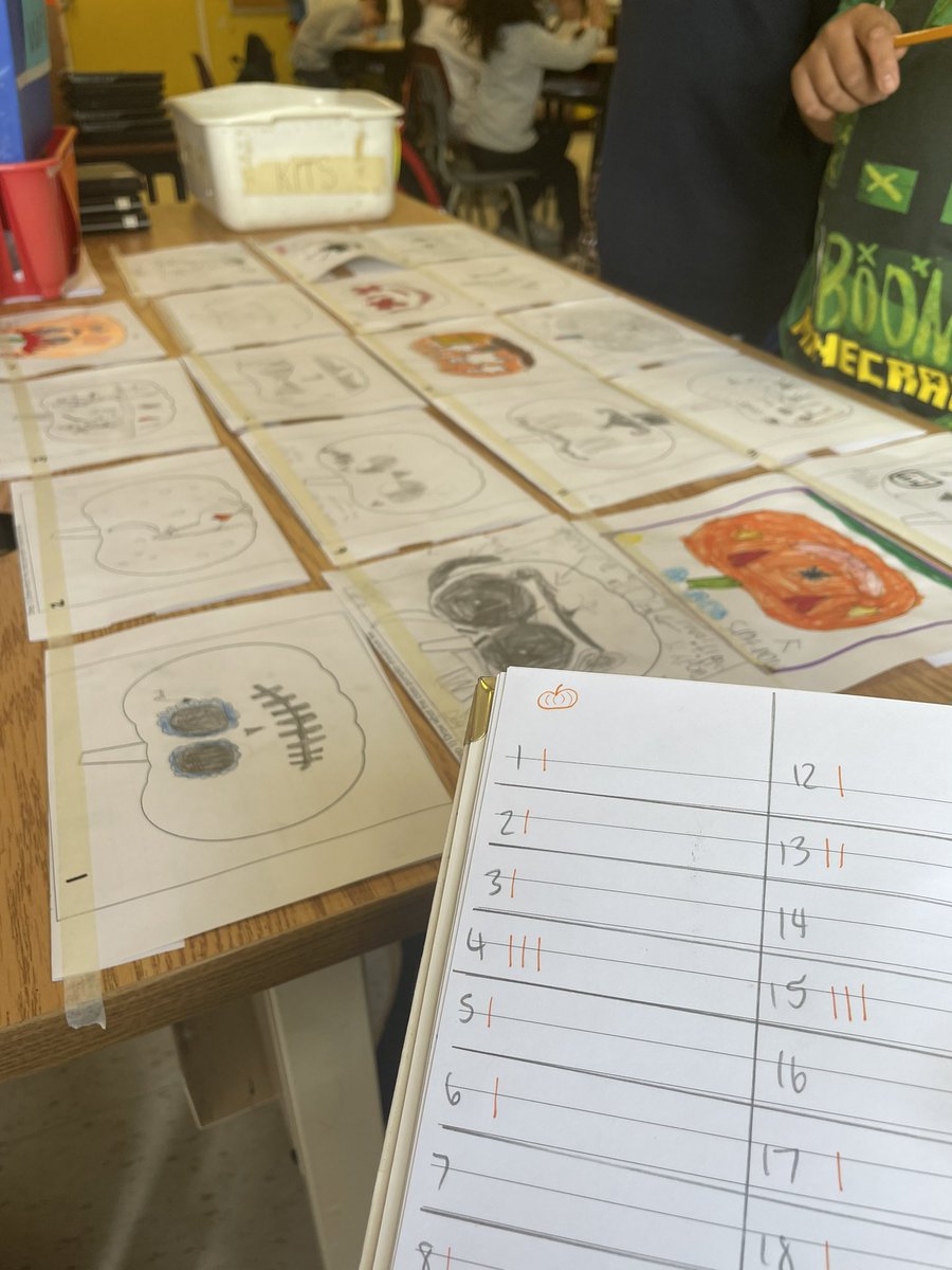 Voting for the class pumpkin design, getting ready for the Fall Fair and practicing the democratic process! 🎃