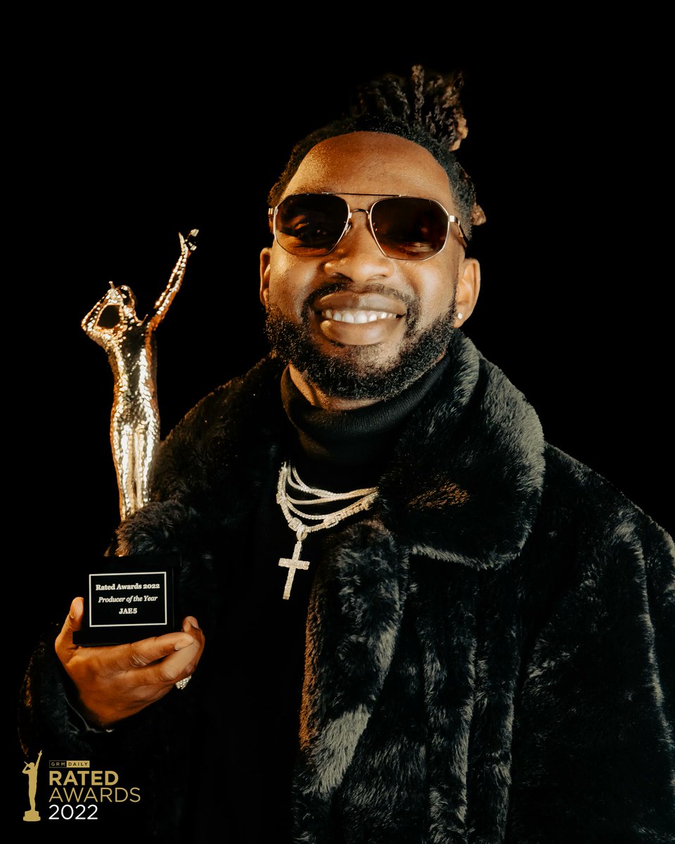 GRMDAILY's tweet photo. 🏆 WINNER: Congratulations to @JAE5_ on winning the 2022 @RatedAwards ‘Producer of the Year’ award in sponsorship with @reboxed 

📱 #RatedAwards https://t.co/UrUtbOa2xG