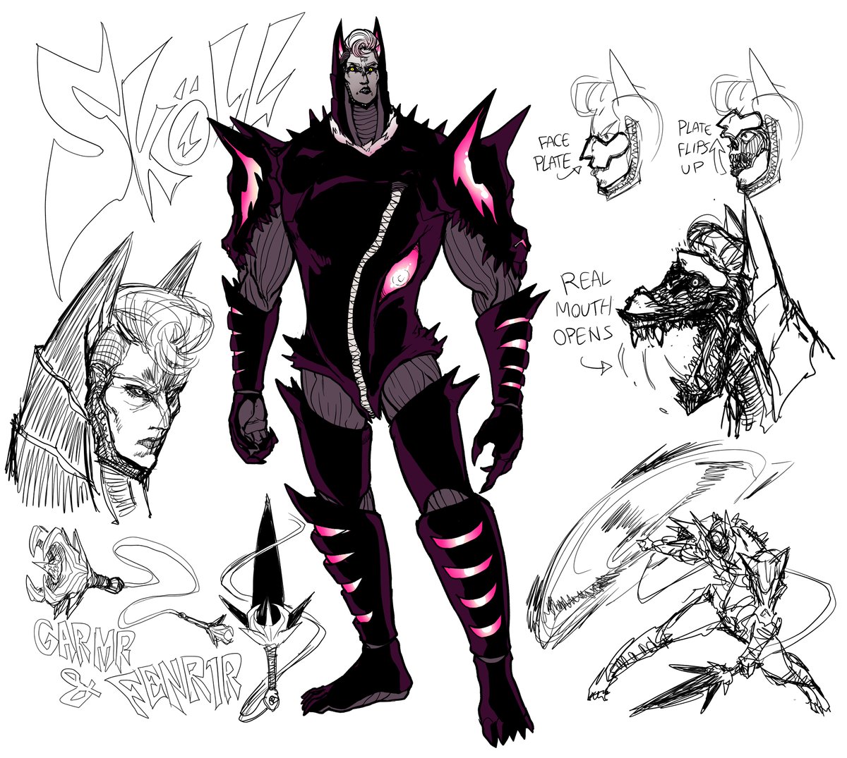 HunterMComics's tweet photo. Updated design sheet for my #DevilMayCry OC, Skoll the bounty hunter! She's on a mission to hunt down the #1 target in the world and she'll apart anyone who gets in her way 🐶⚔️ https://t.co/ddXGEpYGh4