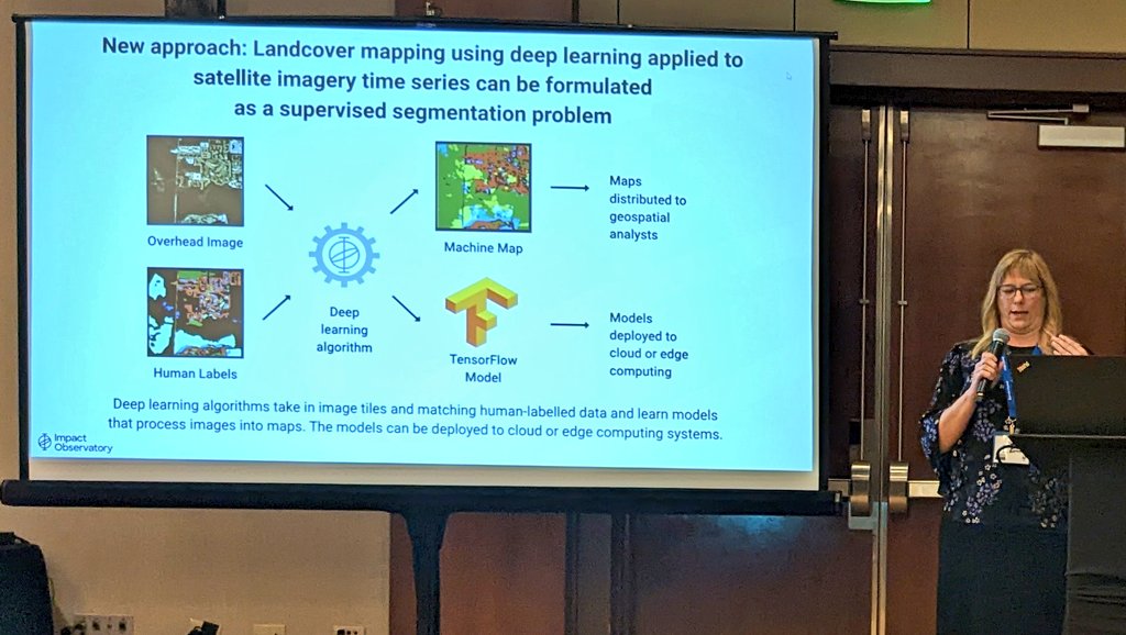 Great user story by @AmyLarsonPhD at @ImpactObserv, creating 10m global landover map using @Microsoft Planetary Computer #Pecora22