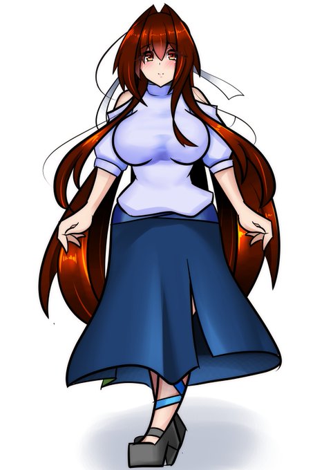 ましろちゃんの2022年版冬衣装を描いてみました('ω') 