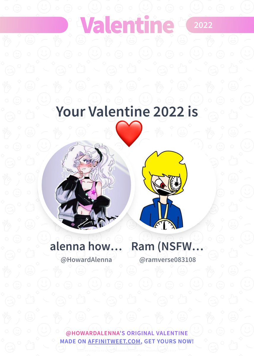 HowardAlenna's tweet photo. ✨ Valentine 

This year you're mine ramverse083108! ❤️
And you, whom will be yours?

➡️ https://t.co/LC2rb87aKZ https://t.co/hT3lXzePyp