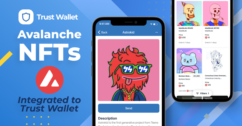 TrustWallet's tweet photo. We've got another #TrustWalletTuesdays announcement...

We've integrated @avalancheavax #NFTs! You can now buy, sell, store, send and receive your #AvalancheNFTs in #TrustWallet! 💙🔺

Full announcement here 👇