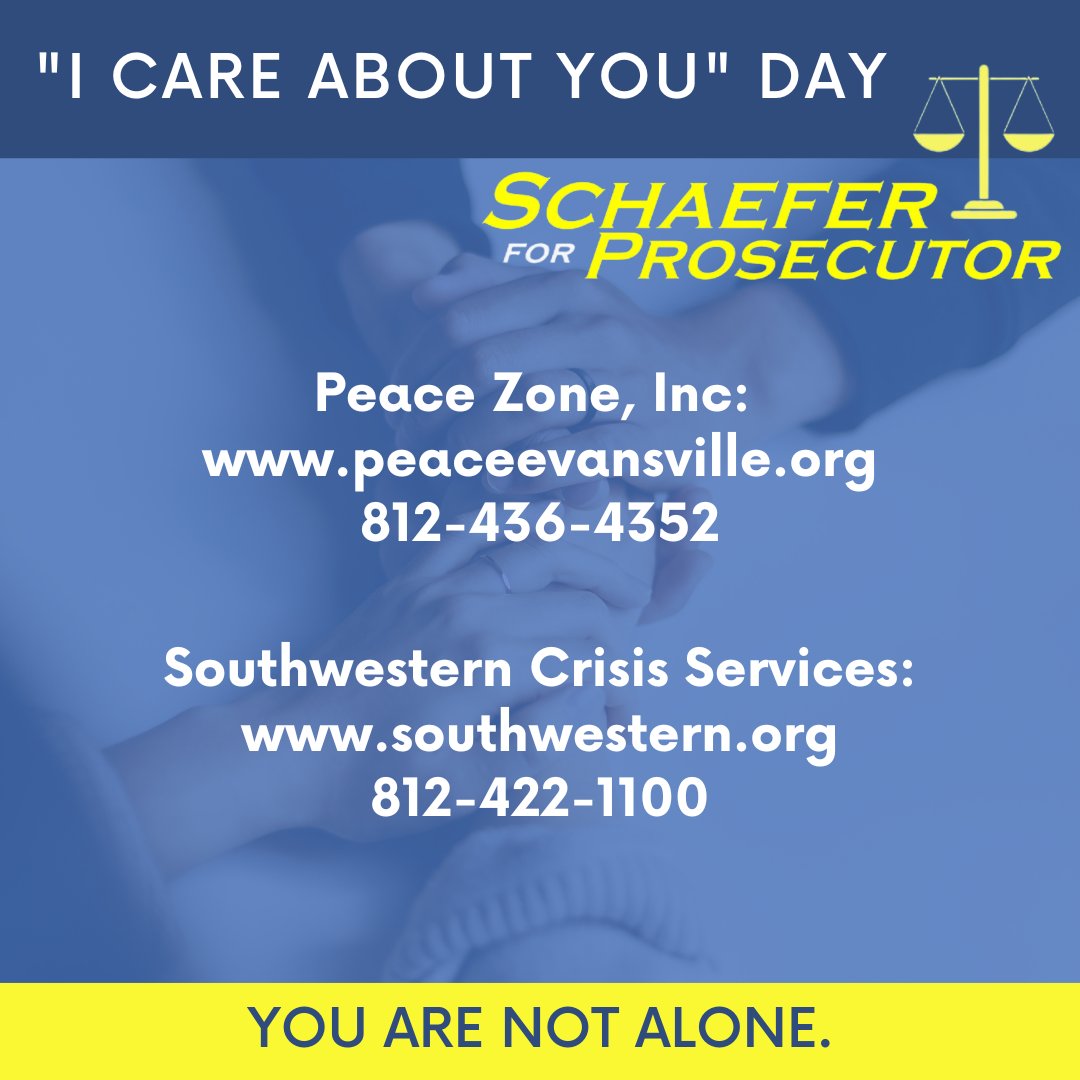 Jon4Prosecutor's tweet photo. Today is National "I Care About You" Day, and in a time when mental illness is on the rise, it's an important reminder to reach out and check on your friends and loved ones. #MentalHealth #ICareAboutYouDay https://t.co/hgmmDGu3uV