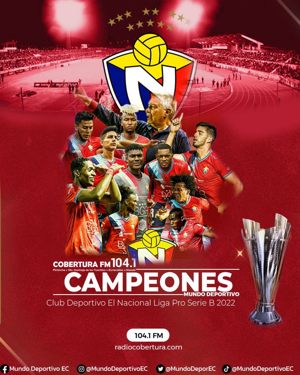 CAMPEONES <a href="/elnacionalec/">Club Deportivo El Nacional</a> 

<a href="/MundoDeporEC/">MUNDO DEPORTIVO EC 🇪🇨</a>