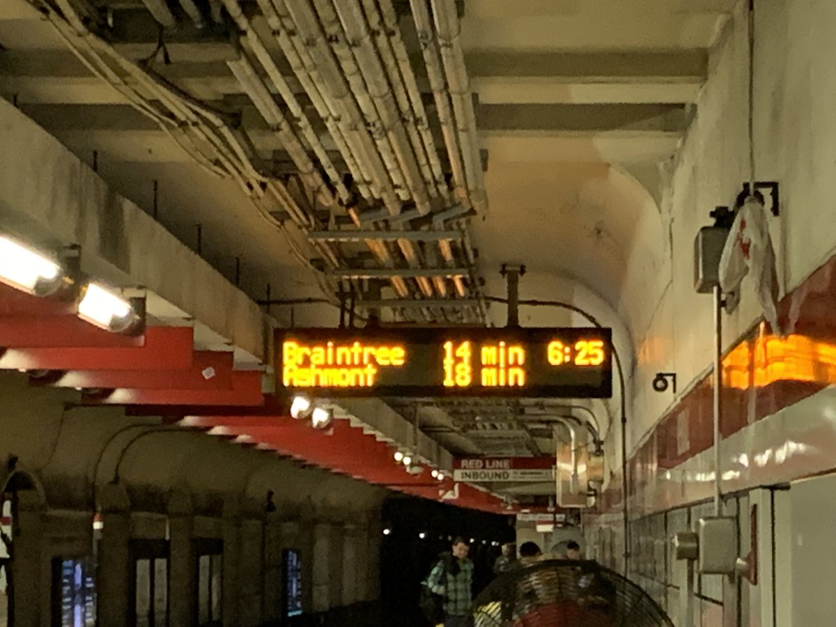 14 minute wait for the Red Line. <a href="/realBurhanAzeem/">Burhan Azeem, Cambridge Vice Mayor</a> what can we do to advocate for more frequent train service?