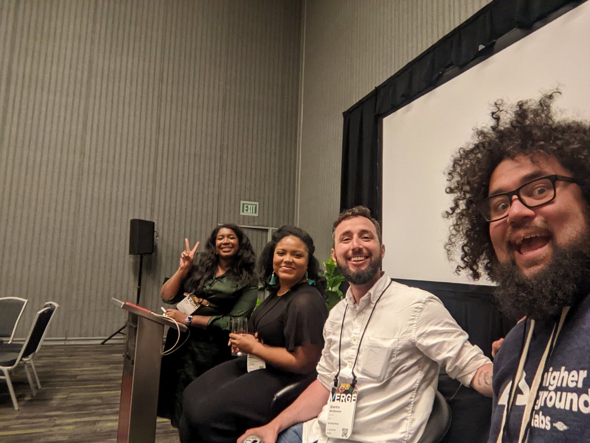 Stoked to share a panel with <a href="/Nnekapedia/">Nneka (Uzoh) Kibuule</a> <a href="/d_gershenson/">Dimitry Gershenson 🌍</a> <a href="/chante__harris/">Chante Harris</a> #VERGE22
