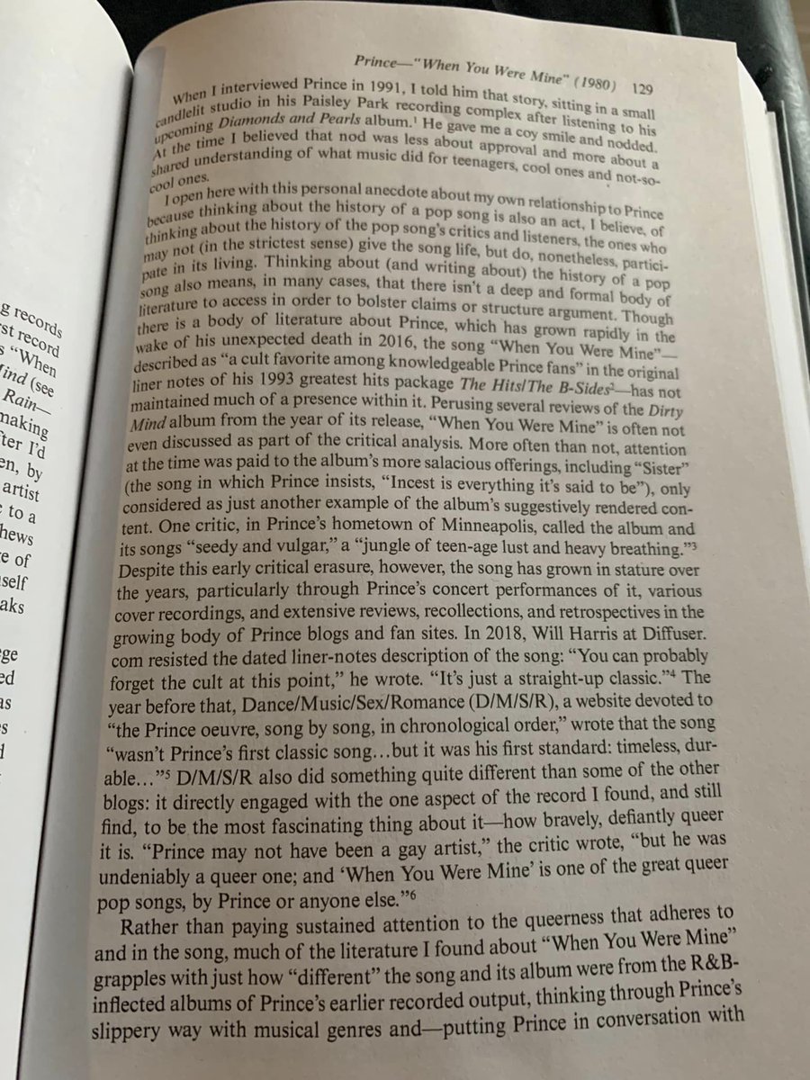 SPBPHD's tweet image. Excited to share the opening of my essay on Prince’s “When You Were Mine," which appears in One Track Mind: Capitalism, Technology, and the Art of the Pop Song, recently published by Routledge. If you’re into pop music history &amp;amp; analysis, I hope u have a chance to check it out!