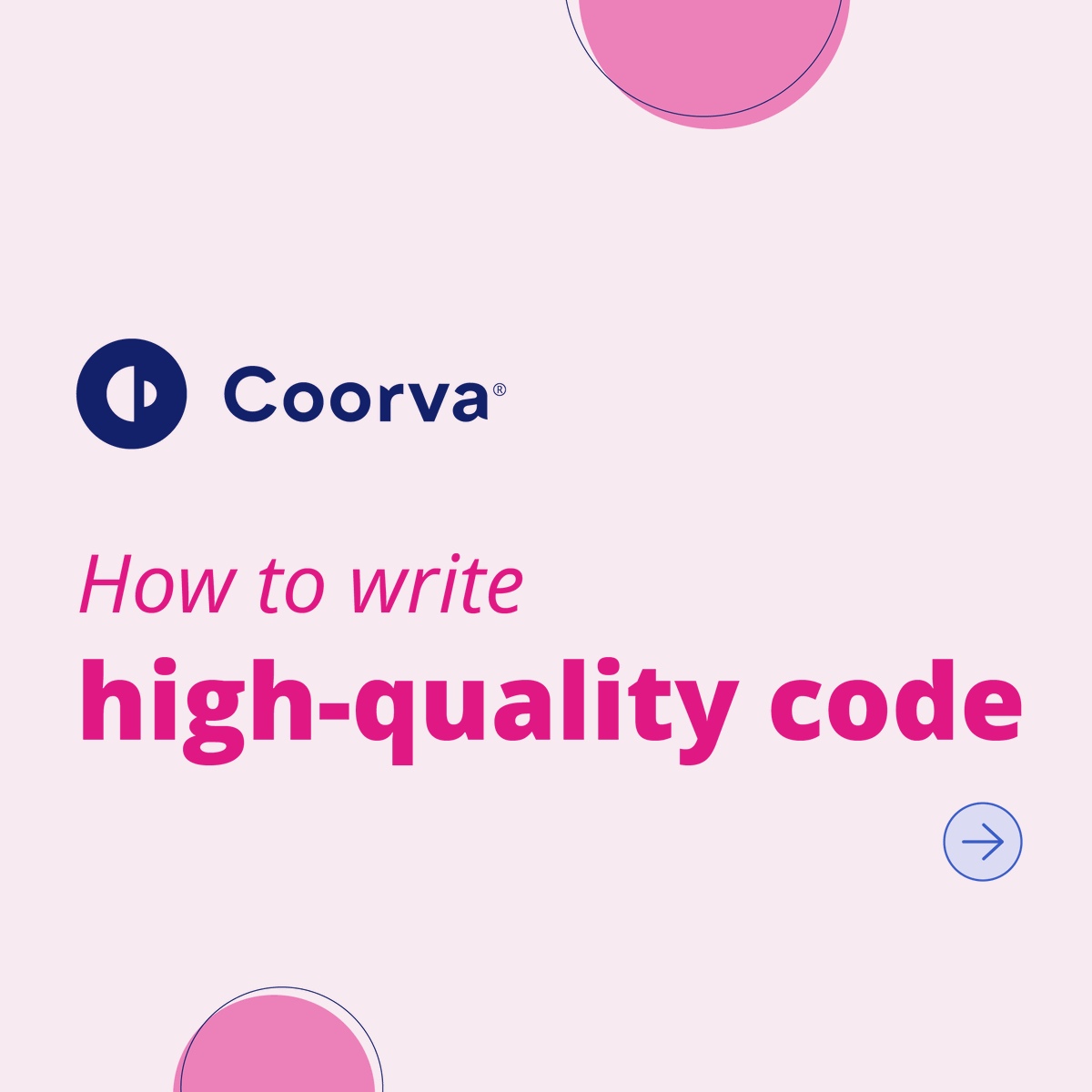 coorva_llc's tweet photo. Learn how to write high-quality code with these tips! 😎

🧵👇

#developingprinciples #CoorvaLife #CoorvaTalent #DEVCommunity #DeveloperJobs  #engineering #itcompany #peoplewhocode #remotedevelopers #workremotely #highqualitycode #coding #coder #softwaredeveloper #developer https://t.co/VHkEgXwsyU