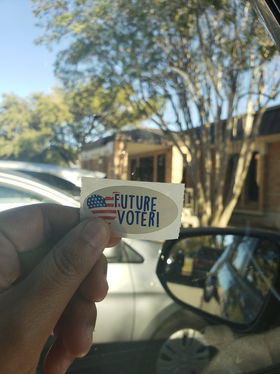 I'm proud to be a current and #futurevoter! ☑️🤩🗳️ #vote #VoteEarly #txed I couldn't make it to vote on Educator Voting Day on Thursday so I voted today! 🙌 #YourVoteIsYourVoice