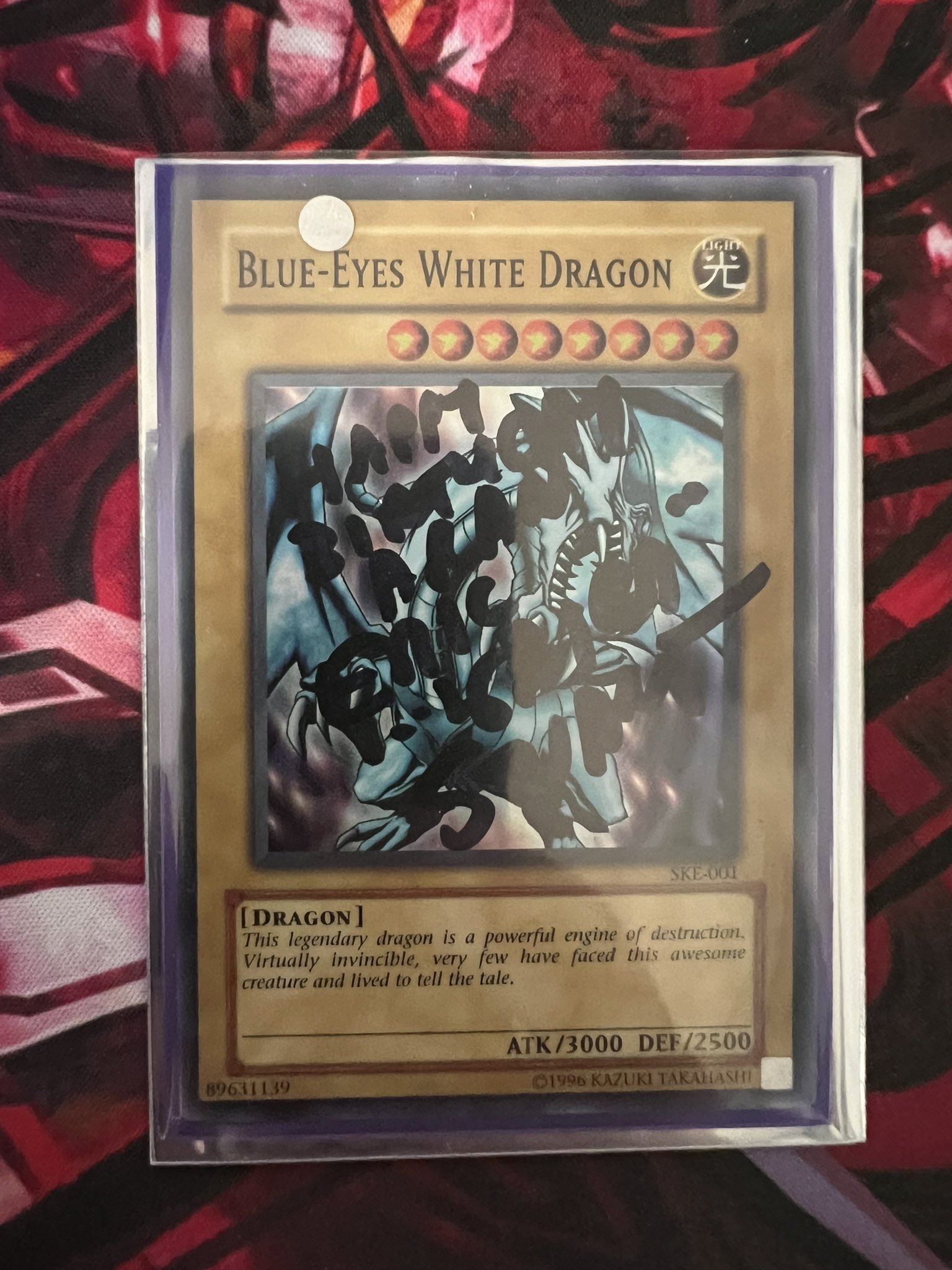 Happy birthday to SETO Kaiba! (A Blue Eyes White Dragon I got, signed by Eric Stuart, as a birthday gift) 