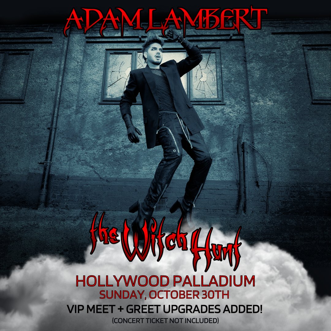 adamlambert's tweet photo. VIP Meet &amp; Greet Upgrades have been added to the Hollywood Palladium show this Sunday, 10/30!

Get them now at: https://t.co/WLMTZdiY0A
(Concert Ticket Not Included) https://t.co/OI3NUfAZSm