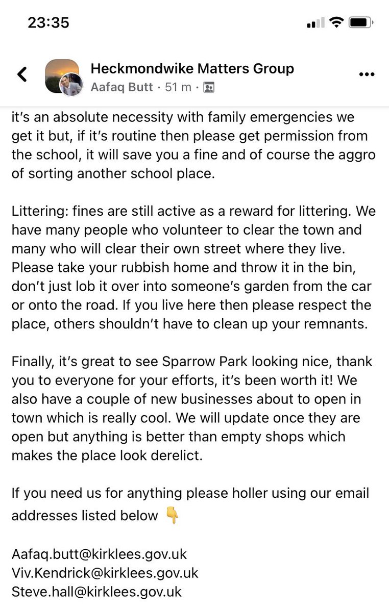 iamaafaq's tweet photo. My update for the people of Heckmondwike. Please email Viv, Steve or myself if we can help with anything. Thank you also to our MP @kimleadbeater and her office staff for all your help too #labourteam https://t.co/W43XvhJcCD