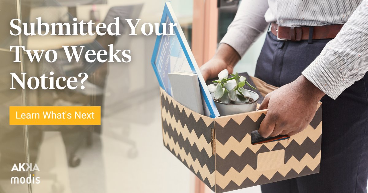 10 final steps to complete during the last two weeks at your job. What to do and what to expect after your two weeks' notice. modis.com/en-us/resource…