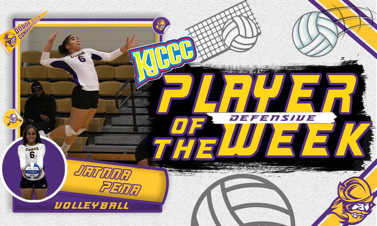 GoConqs's tweet photo. Jatnna Pena of Conqs Volleyball🏐earned KJCCC DI Defensive "Player of the Week"...she had a strong week at libero including 28 digs in the win over Pratt and has 407 digs on the season #GoConqs @JatnnaDanelys 

https://t.co/NNLTXoAIVb https://t.co/V5c6lZMG2P