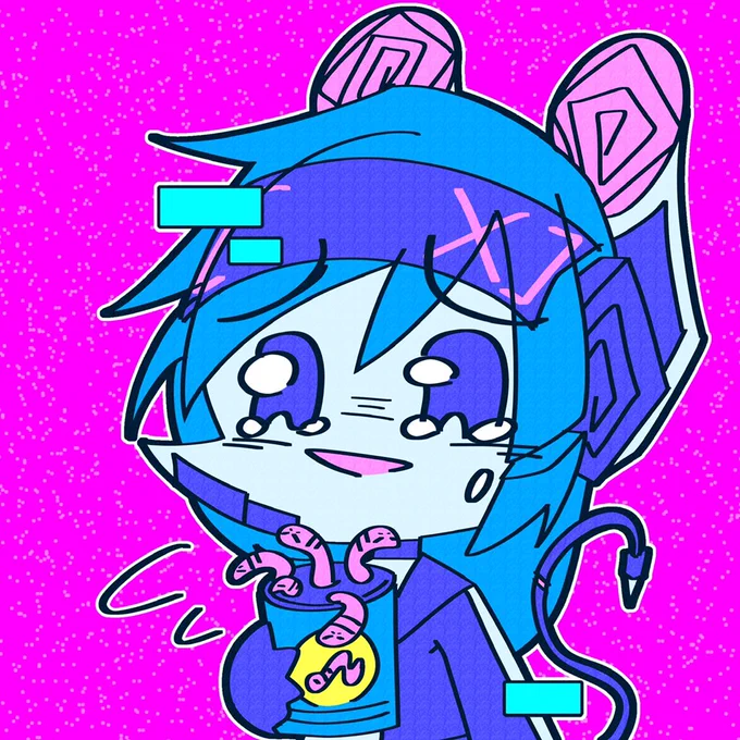i saw other ppl doing this :^what do you think of my nonbinary rat child 