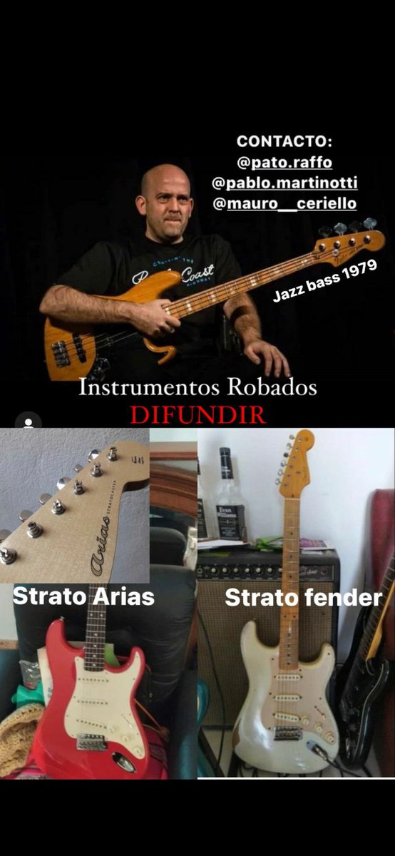 <a href="/ASSPERA_OFICIAL/">Asspera</a> <a href="/JuanchiBaleiron/">JUANCHI</a> <a href="/AlejandroSergi/">#AleSergi</a> <a href="/Ale_Nagy/">alejandro nagy</a> Gente les pido una mano para difundir el robo de instrumentos, son de músicos que laburan y son sus herramientas de trabajo, se agradece difundir, gracias!!!!!