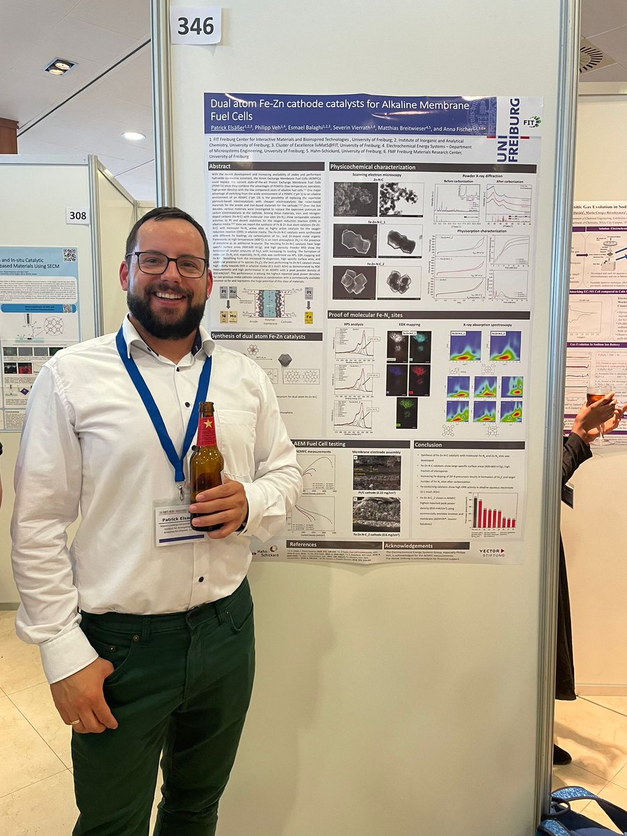Patrick Elsäßer (@paddy_els) on Twitter photo Happy to present my results on Fe-Zn dual site catalysts for AEMFCs at <a href="/nanoGe_Conf/">nanoGeConferences</a> in Barcelona!
Also great talks about Fe single site catalysts during the last 2 days!
#phdlife #MATSUS22 Happy to present my results on Fe-Zn dual site catalysts for AEMFCs at <a href="/nanoGe_Conf/">nanoGeConferences</a> in Barcelona!
Also great talks about Fe single site catalysts during the last 2 days!
#phdlife #MATSUS22