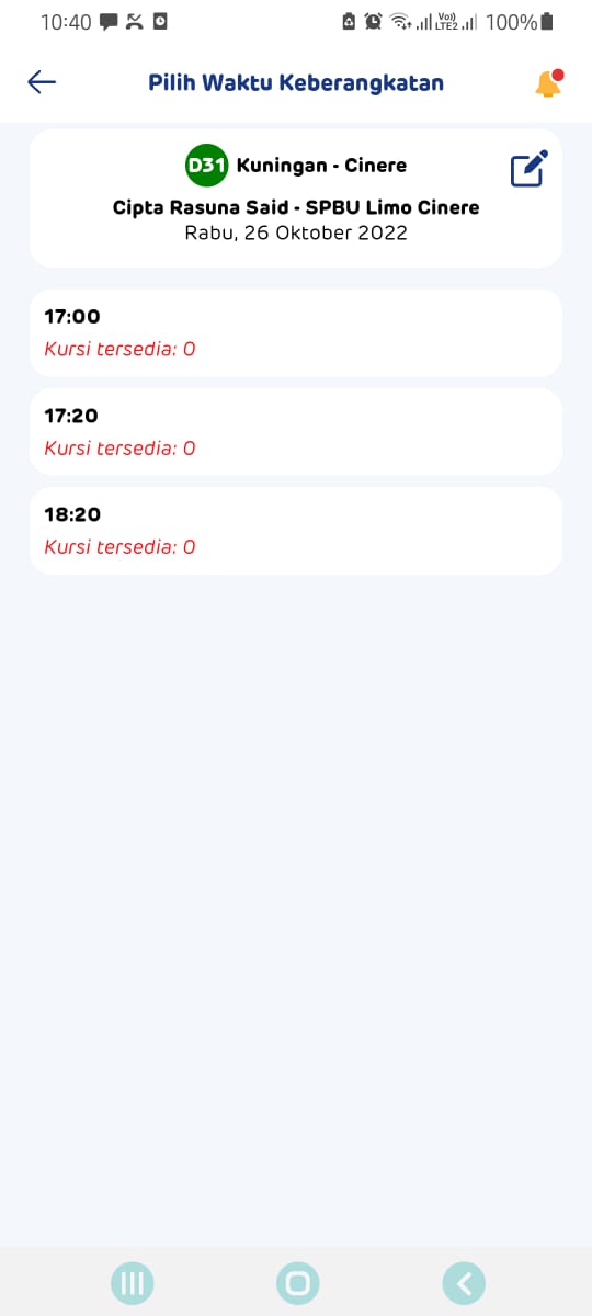 ivanpermanaIPE's tweet photo. Tidak ada rencana tambah bus D31 Cinere - Kuningan ya? Udh habis semua ini. Colek @PT_Transjakarta 
#royaltransjakarta 
#transportasiumum 
#transjakarta https://t.co/y03vQ4dILP