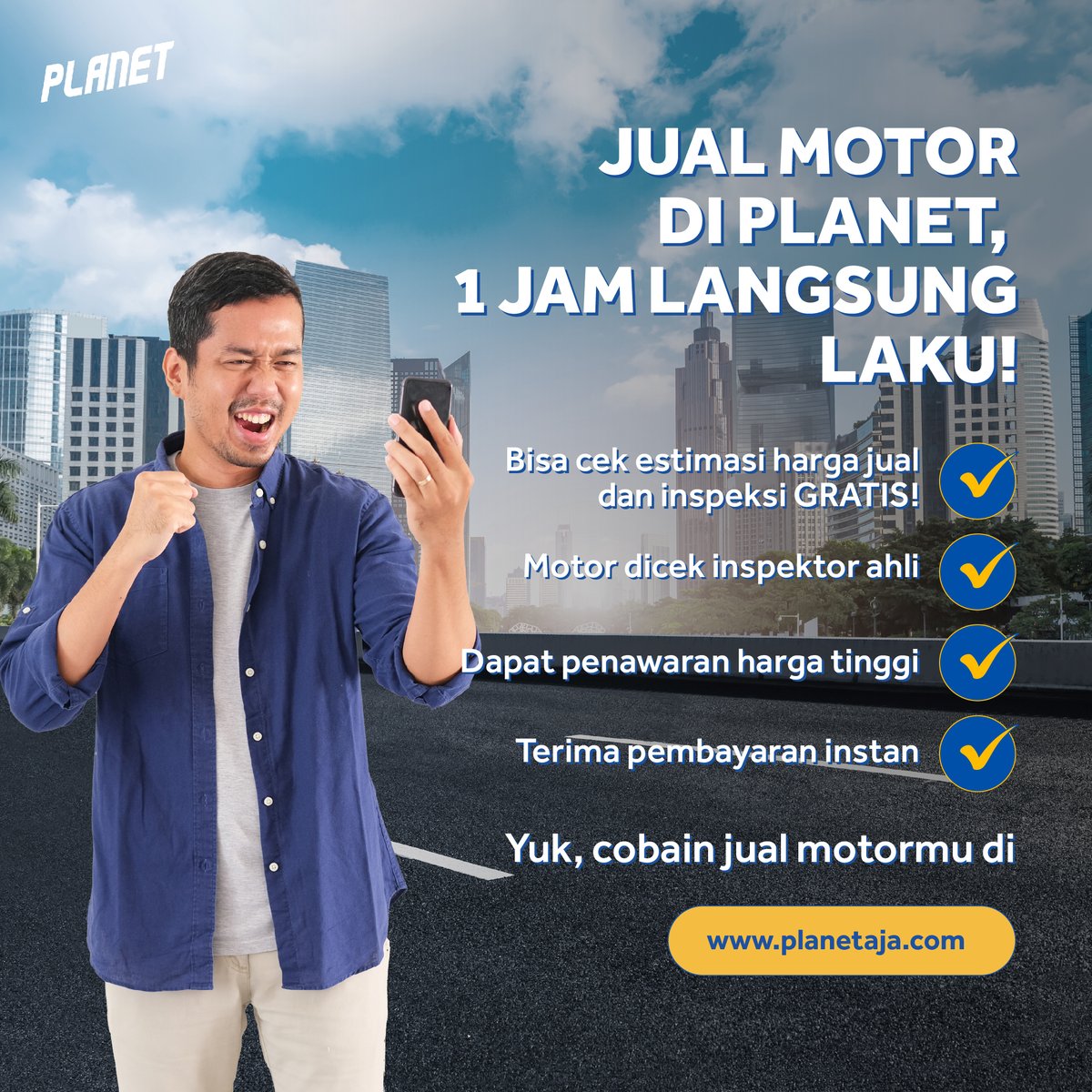 planetmotocom's tweet photo. Kamu bisa jual motor dalam 1 jam di Planet Aja, uang langsung ditransfer ke rekening kamu. Yuk, cek https://t.co/GQqQbPP1ob untuk tau caranya!

#planetaja #planetban #jualmotor #jualmotorinstaK https://t.co/MCvGYiJ7GI