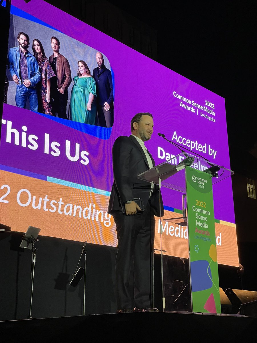 CommonSense's tweet photo. No other show in recent primetime TV history comes close to their commitment to diversity and inclusion—on and off screen—than @Dan_Fogelman's @NBCThisIsUs.   Tonight we’re proud to honor the cast and crew of this groundbreaking show at the #CommonSenseAwards. https://t.co/eoqja6ewjY