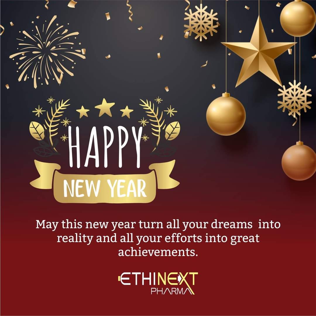 Ethinext's tweet photo. 🎉🎊May the new beginning bestow you with a plenty of peace &amp; prosperity! ✨️
We wish you and your family a very Happy New Year.:)😇
#EthinextPharma #HappyNewYear 
#newyear #happiness #NewYear2022 #newopportunities #IncredibleIndia https://t.co/tvN9ZWtoly
