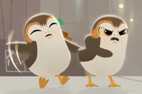 TNooler's tweet photo. I want to know the story here- what did that one wobbly porg do to anger the other so much that it needs to be held back by it's friend?! #GalacticPals https://t.co/UJs2H7gZ6O