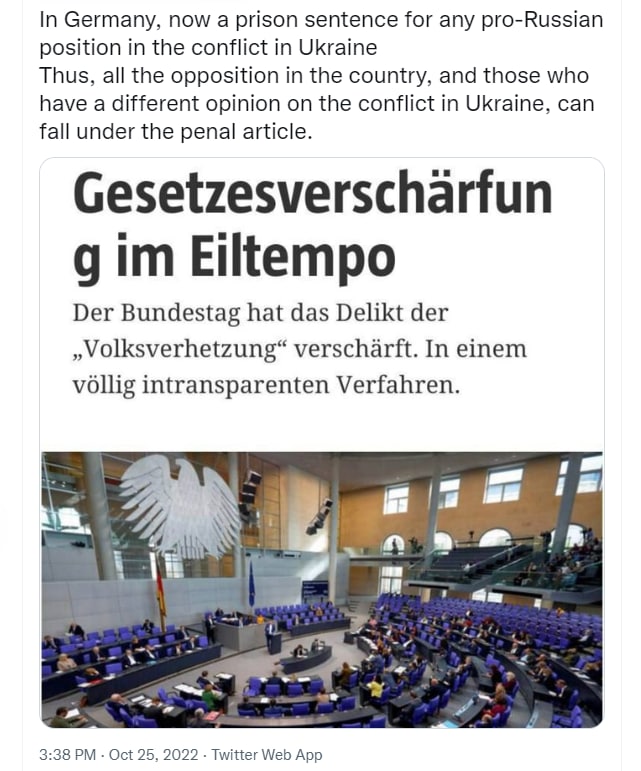 Ukraine-style rule in Germany. Next, Germans will be strapped naked to posts....