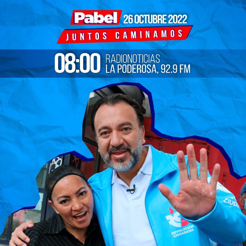 QuitoConPabel's tweet photo. #PabelEnMedios🎙| Mañana, acompañemos a @pabelml en la entrevista con 👇🏽

⏰ 08:00
🎤 RadioNoticias
📻 Radio @LaPoderosaEc 

Déjanos saber qué quisieras saber de #PabelMuñoz y del Plan para nuestro #LindoQuito💙❤️💙 https://t.co/4tBibCkUKQ