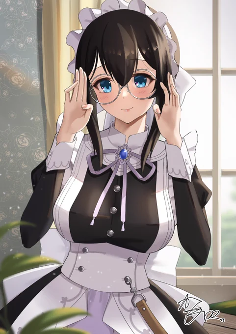 【再掲】メイド文香👓
お誕生日おめでとう🎉🎊

#鷺沢文香生誕祭2022 