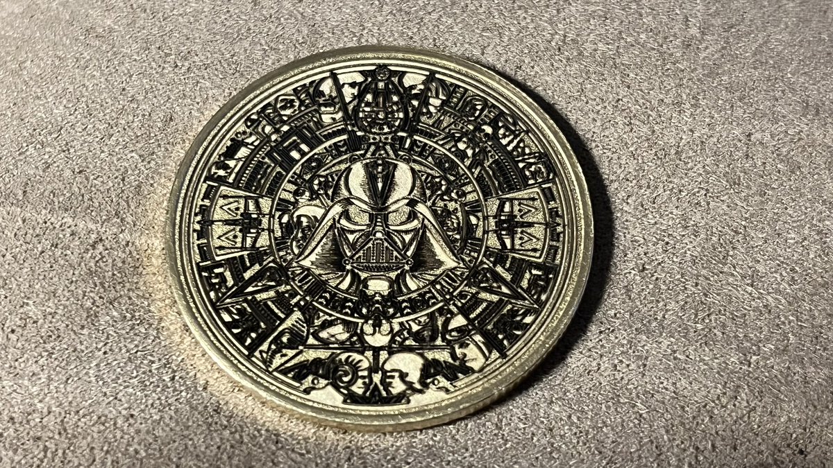tripodsgarage's tweet photo. Brass blank coin engraved with the #ComMarker 20w #fiberlaser. Still dialing in the settings. Think it came out rather nice for my first attempt with this laser. Pretty deep engraving.
#laserengraving #lasercnc #hotmakes https://t.co/RkzzxCdrgQ