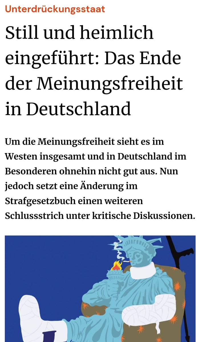 SteinAusHolz's tweet photo. Unterdrückungsstaat🟥🇩🇪
Still und heimlich eingeführt:
Das Ende der Meinungsfreiheit in Deutschland
von Thomas Röper
26. Oktober 2022 02:00 Uhr
Quelle
https://t.co/kOyYMcNc72
#anti #spiegel #fakenews #regime #scholz #marschiert #jetzt #strammer #stgb #fakten #spd #stgb130 https://t.co/jdjNgeA5Sy