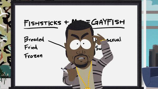 I think Kanye West gave us a preview of next season's SOUTH PARK.