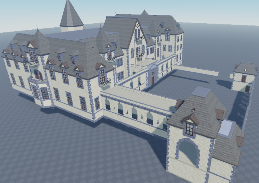 AwesomahTR's tweet photo. I modeled (a different version of) the fancy castle from @MrBeast's newest video! (the $1M per-night-hotel)
Modeled in blender, textured in Roblox Studio

I rushed the textures a little so I apologize for that part😅
#MrBeast #ohekacastle #roblox #robloxstudio #robloxdev #blender https://t.co/SrtwQYGKKO