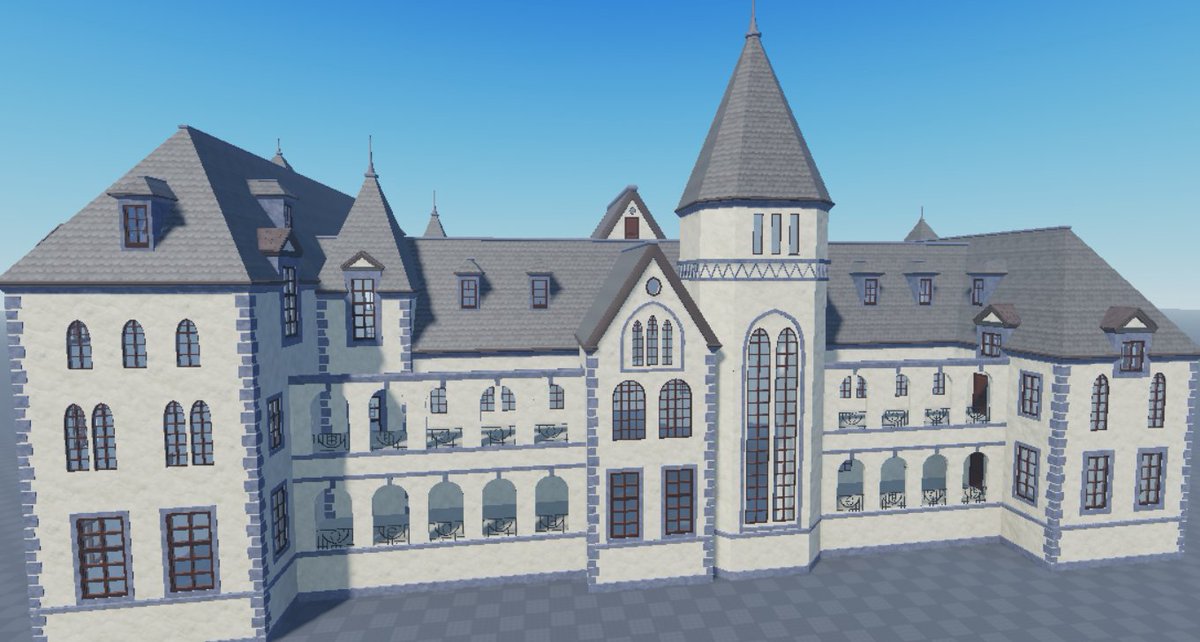 AwesomahTR's tweet photo. I modeled (a different version of) the fancy castle from @MrBeast's newest video! (the $1M per-night-hotel)
Modeled in blender, textured in Roblox Studio

I rushed the textures a little so I apologize for that part😅
#MrBeast #ohekacastle #roblox #robloxstudio #robloxdev #blender https://t.co/SrtwQYGKKO