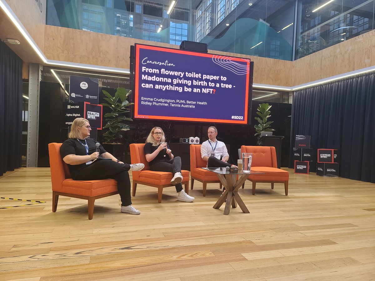 AshMRichter's tweet photo. #NFTs + #futureofwork =

Digital portfolios on a ledger as your guaranteed CV for job seekers incoming. Employer verifies, adds to your chain. Says @emma_web3 at #somethingdigital #sd22 https://t.co/ruHBAk4FOP