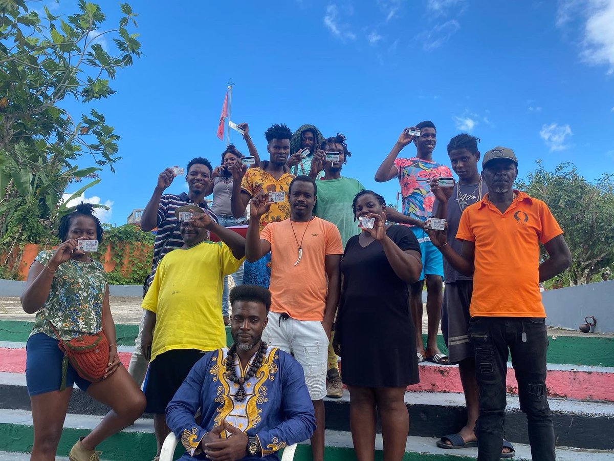 ChiefCurrie's tweet photo. Historical day in Accompong as we officially rolled out the Accompong National Identification. 

The first &amp; foremost importance of this Identification is to establish a uniformed protocol to identify Accompong Maroon Citizens and people who wish to become Naturalized Citizens. https://t.co/jMyrSrlM3V