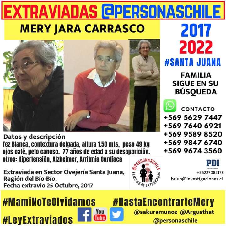 Personas Extraviadas 🇨🇱#LeyExtraviados tweet media