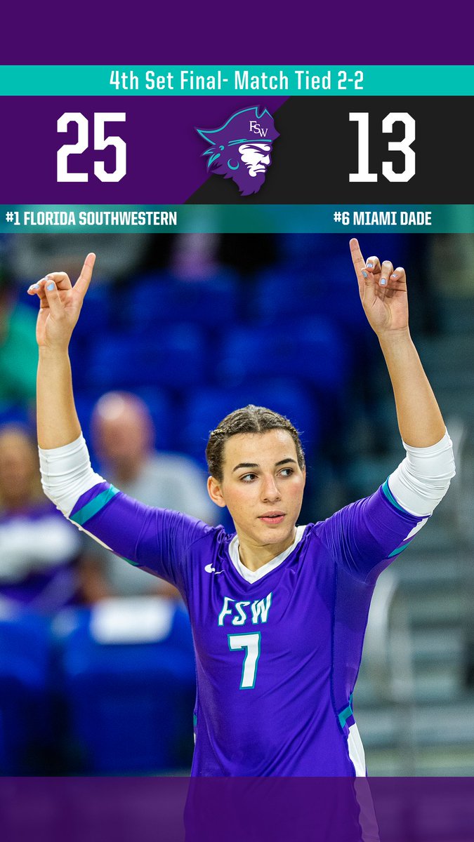 VB: All FSW in the fourth, Bucs take it 25-13 to force a fifth set here in Miami!