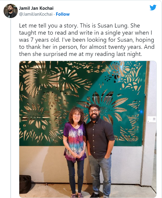 powerofhumans's tweet photo. A young immigrant who didn’t know any English, it was Mrs. Lung who stayed after hours every day in their Sacramento elementary school to teach Kochai one-on-one how to read and write—something she managed in just a year.
#Sharegood #PowerofHumans https://t.co/aNNXbaRa9O