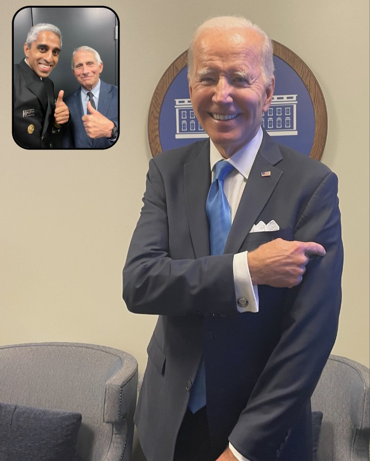 POTUS46Archive's tweet image. Got my annual, updated shot today. You should get yours too, for real. Vaccines.gov.