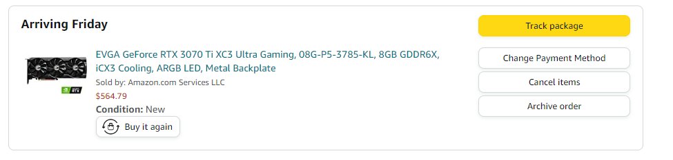 MimsisTweetin's tweet photo. So I'm finally making the switch to @nvidia! Just bought a 3070ti upgrading from my RX 580 8gb card which will be a HUGE upgrade 😁 https://t.co/nY4xFSZQda