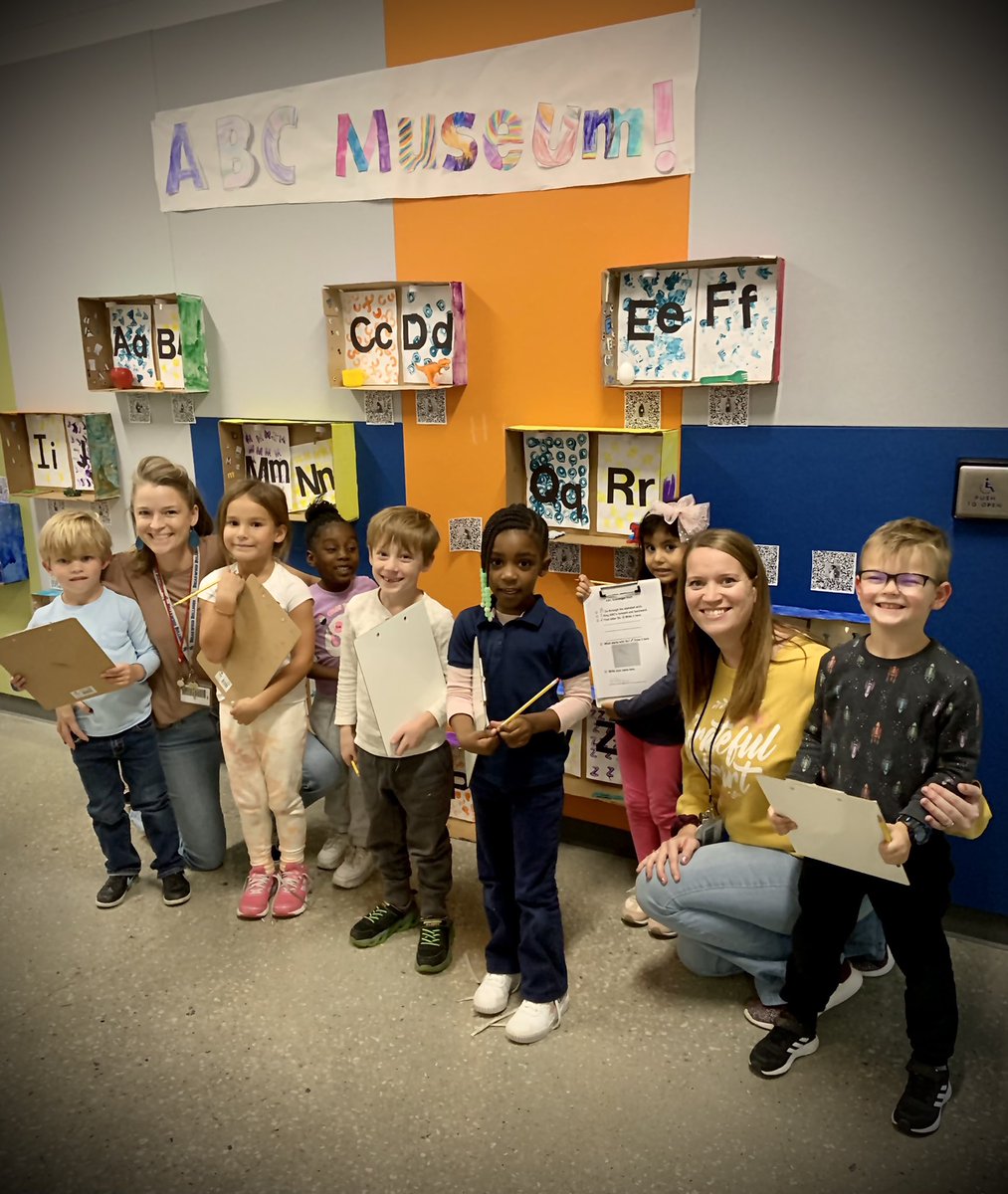 BulldogKdg's tweet photo. Today we celebrated our accomplishment of building an ABC museum with a scavenger hunt targeting the letter of the week, our favorite ABC songs and books and a discussion about our experience building the museum and what we would like to still add to our museum. Stay tuned…😁 https://t.co/7aXHWSdmLs