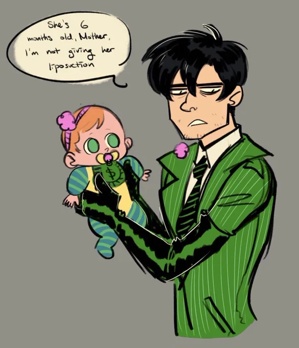 "isn't that ur OC oz?!?!" yes … oz was short for ozymandler the whole time >:)
also i tweaked the timeline and made him audrey's estranged dad because i thought it'd be funny 